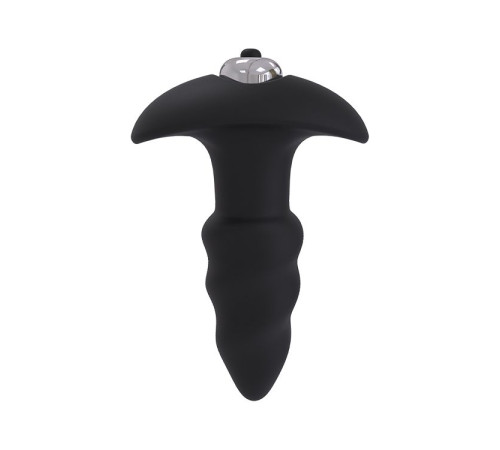 Черная анальная вибровтулка SINGLE SPEED LOVE ARROW PLUG - 9 см.