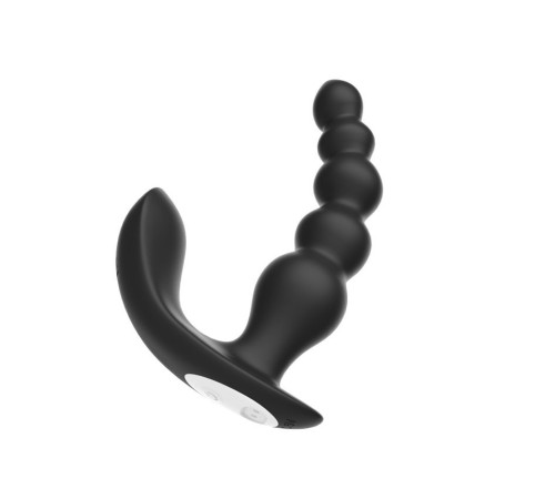 Черная анальная виброёлочка Anal Bead Vibrator с пультом ДУ