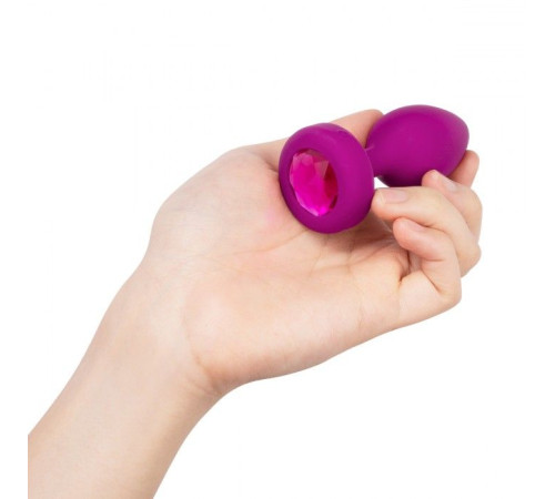 Ярко-розовая анальная вибровтулка с кристаллом Vibrating Jewel Plug S/M - 10 см. Ярко-розовая анальная вибровтулка с кристаллом Vibrating Jewel Plug S/M - 10 см.