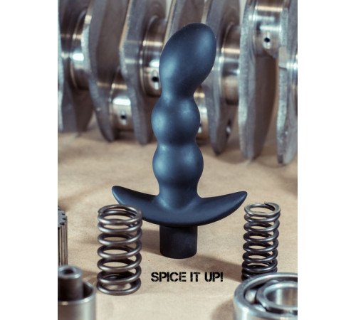 Серый анальный вибромассажёр Naughty - 14,5 см.