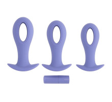 Набор из 3 анальных пробок с вибропулей Hole Punch Plug Set