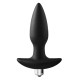 Черная анальная вибропробка FantASStic Vibrating Plug - 14 см.