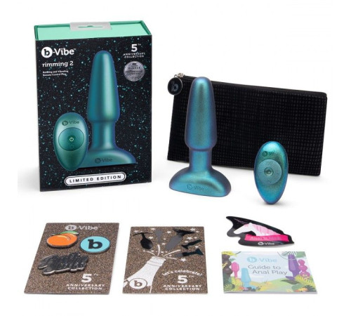 Изумрудная анальная вибропробка Rimming Plug 2 - 15 см.