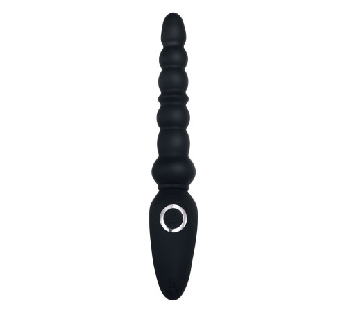 Черная анальная виброелочка Magic Stick - 22,6 см.