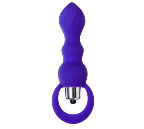 Фиолетовая анальная вибровтулка Curvy - 14 см.