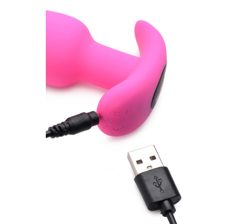 Розовая анальная вибропробка с пультом ДУ 21X Remote Control Vibrating Silicone Butt Plug - 10,4 см. Розовая анальная вибропробка с пультом ДУ 21X Remote Control Vibrating Silicone Butt Plug - 10,4 см.