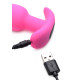 Заказать Розовая анальная вибропробка с пультом ДУ 21X Remote Control Vibrating Silicone Butt Plug - 10,4 см.