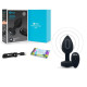 Заказать Черная анальная вибровтулка с кристаллом Vibrating Jewel Plug M/L - 10,5 см.