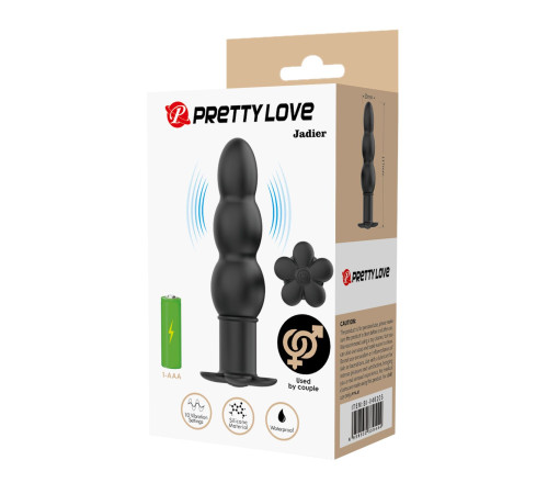 Черный анальный вибростимулятор Jadier - 11 см.