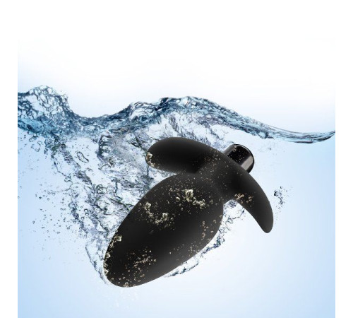 Черная анальная вибропробка Silicone Saddle Plug - 12,1 см.