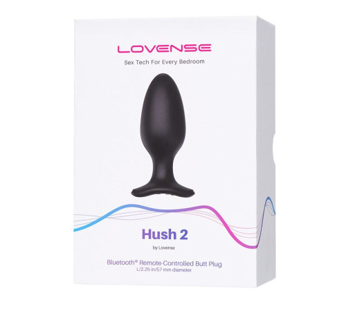 Черная анальная вибропробка HUSH 2 Size L - 12,1 см.