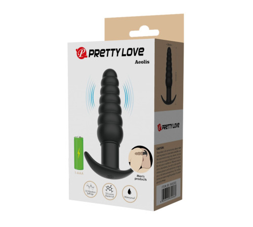 Черный анальный вибростимулятор Aeolis - 11 см.