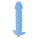 Заказать Голубая анальная вибропробка Twisted Anal Plug - 13 см.