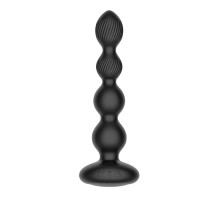 Черная анальная виброёлочка Nexus Tornado Beaded Probe с функцией вращения