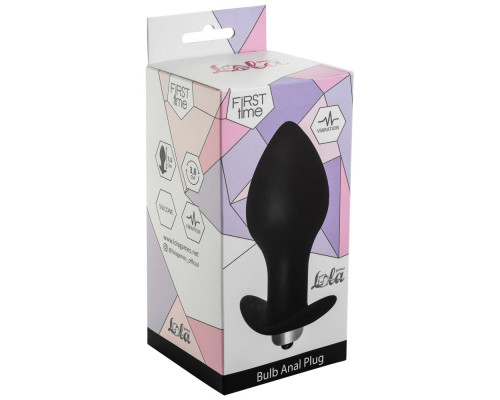 Заказать Чёрная анальная вибропробка Bulb Anal Plug - 10 см.
