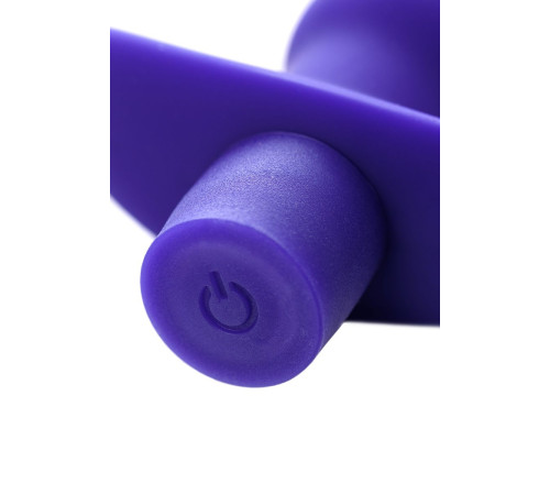 Синий анальный вибратор с загнутой головкой ADORE - 15 см.