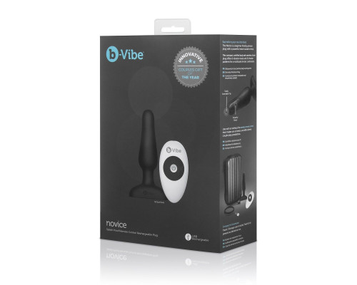 Заказать Анальная вибропробка чёрного цвета NOVICE REMOTE CONTROL PLUG BLACK - 10,2 см.