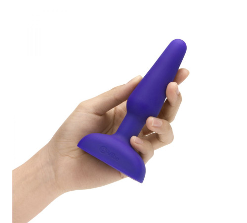 Фиолетовая анальная вибропробка с 3 источниками вибрации TRIO REMOTE CONTROL PLUG  PURPLE - 13,5 см.