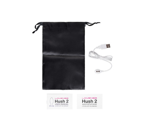Черная анальная вибропробка HUSH 2 Size L - 12,1 см.