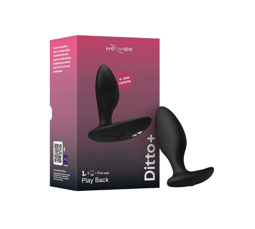 Черная анальная вибровтулка We-Vibe Ditto+