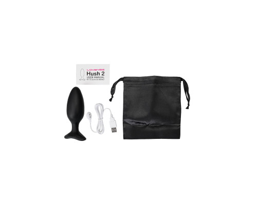 Заказать Черная анальная втулка LOVENSE Hush 2 (M) - 13,5 см.