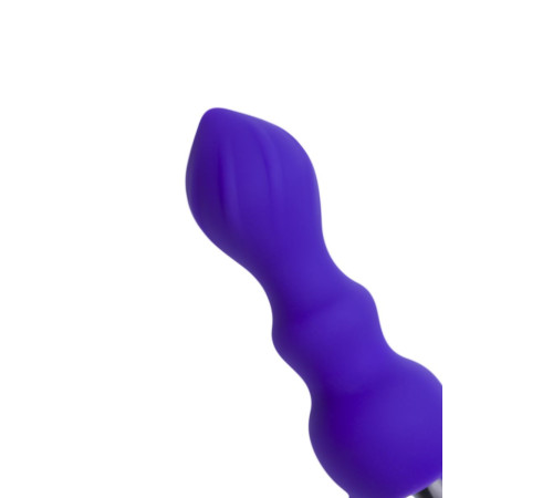 Фиолетовая анальная вибровтулка Curvy - 14 см.
