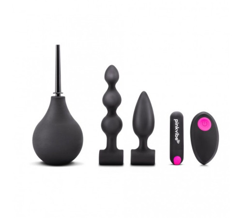 Черный анальный набор для начинающих Pink Vibe