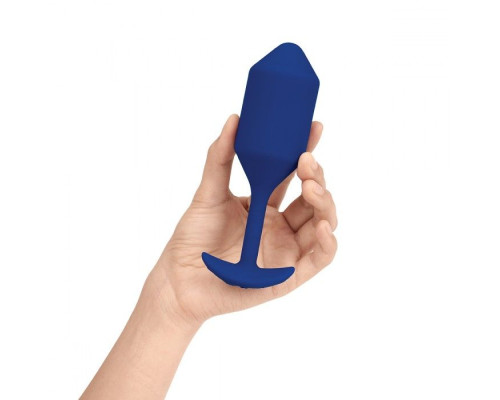 Заказать Синяя пробка для ношения с вибрацией Snug Plug 4 - 14 см.