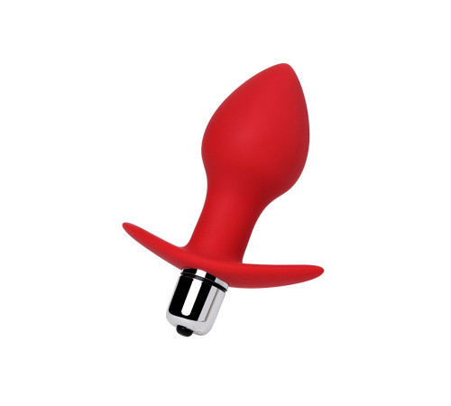 Красная анальная вибровтулка Glam - 9,7 см.
