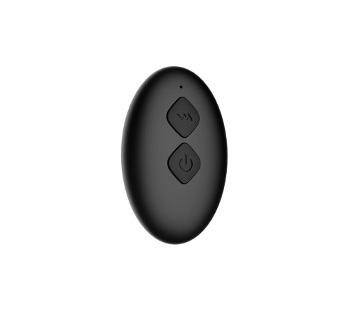 Черная анальная вибровтулка Tucana с ротацией и управлением через приложение - 12 см.