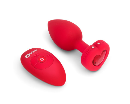 Заказать Красный анальный плаг с кристаллом-сердцем Vibrating Heart Shape Jewel Plug M-L Заказать Красный анальный плаг с кристаллом-сердцем Vibrating Heart Shape Jewel Plug M-L