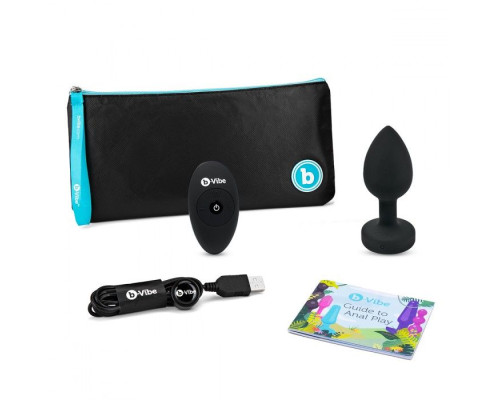 Заказать Черная анальная вибровтулка с кристаллом Vibrating Jewel Plug M/L - 10,5 см.