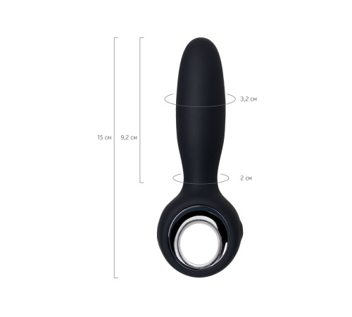 Черный анальный стимулятор Sagitta - 15 см.