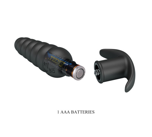 Черный анальный вибростимулятор Aeolis - 11 см.