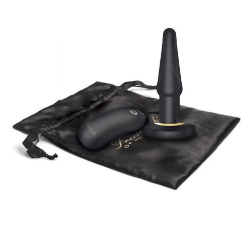 Черный анальный плаг с выносным пультом