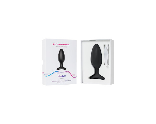 Заказать Черная анальная втулка LOVENSE Hush 2 (M) - 13,5 см.
