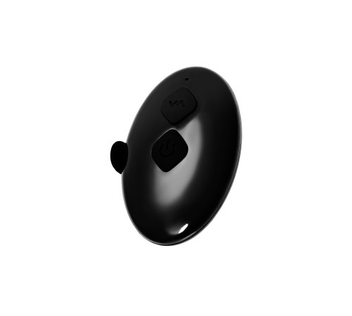 Черная анальная вибровтулка Tucana с ротацией и управлением через приложение - 12 см.