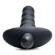 Заказать Черные анальные бусы с вибрацией и пультом ДУ 28X Remote Control Vibrating Silicone Anal Beads - 19 см.