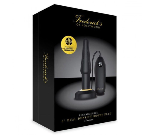 Черный анальный плаг с выносным пультом