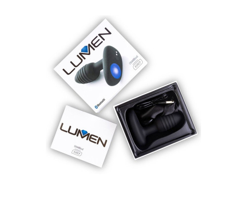 Заказать Черный интерактивный вибратор OhMiBod Lumen for Kiiroo с подсветкой - 10,2 см.