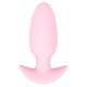 Розовая анальная пробка с вибрацией Cuties Vibrating Mini Butt Plug - 8 см.