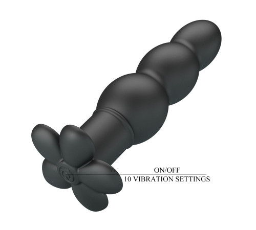 Черный анальный вибростимулятор Jadier - 11 см.