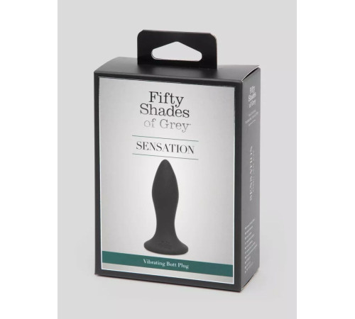 Черная анальная вибропробка Sensation Rechargeable Vibrating Butt Plug - 8,9 см.