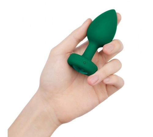 Зеленая анальная вибровтулка с кристаллом Vibrating Jewel Plug M/L - 10,5 см. Зеленая анальная вибровтулка с кристаллом Vibrating Jewel Plug M/L - 10,5 см.