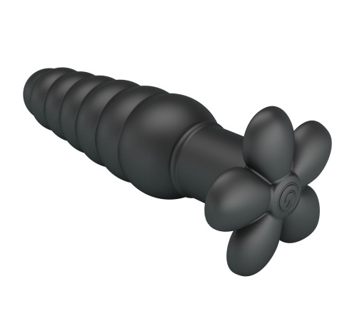 Черный анальный вибростимулятор Imron - 11 см.