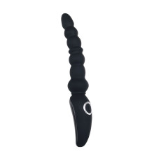 Черная анальная виброелочка Magic Stick - 22,6 см.