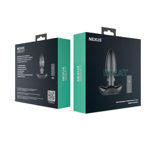 Черная анальная вибровтулка Nexus Beat - 10,8 см.