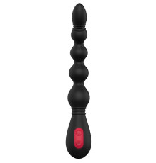 Черный вибромассажер для анальной стимуляции ANAL FLEXI BEADS - 21 см.