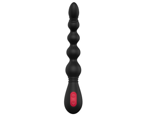 Заказать Черный вибромассажер для анальной стимуляции ANAL FLEXI BEADS - 21 см.