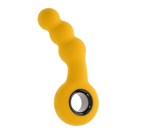 Желтая анальная вибропробка Bumble - 14,9 см.